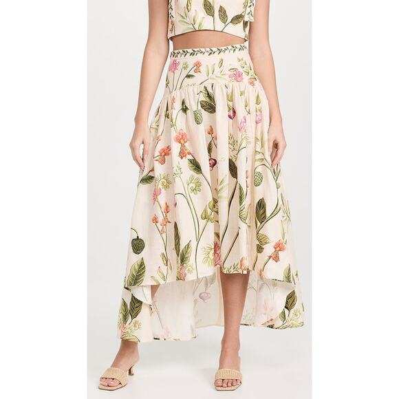 Agua by Agua Bendita Dresses & Skirts - Agua by Agua Bendita Curua Cultivo Skirt Floral Embroidered Multi Cream - Xs